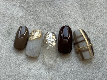 アールラッシュ アンド アールネイル(Rlash & r.nail PRODUCED BYα)/チェック・ニュアンスアート