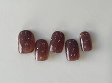 ネイルメゾン 天神店(NAIL MAISON)/こっくり深めブラウンラメ￥7000