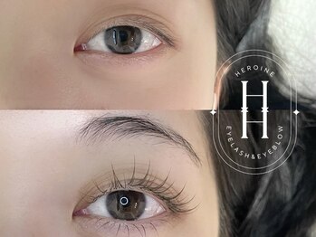 ヒロイン 栄生店(HEROINE)の写真/ブラウンエクステ導入！まつげパーマ×アイブロウ★美しい上向きまつげ&美眉毛で朝のメイク時間を短縮♪