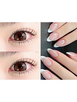 ネイル・アイメニューの同時施術が可能