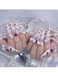 ガーリーハートネイル