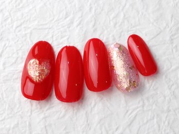 ユースタイル 新宿店(U-style)/赤ハートネイル