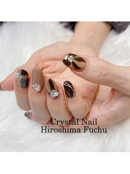 クリスタルネイル イオンモール広島府中店(CRYSTAL NAIL)/リボンネイル