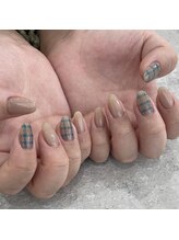 コロレ(colore')/ベージュ×ブルーチェック