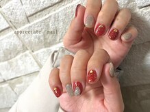 アプリシーエイトネイル(appreciate nail)/フラッシュ赤ネイル♪