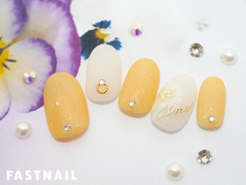 ファストネイル 立川店(FAST NAIL)/やわらかオレンジネイル¥7700