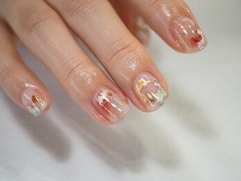 ネイルサロン ユーズ(USE.)/お任せ春ゴールドart