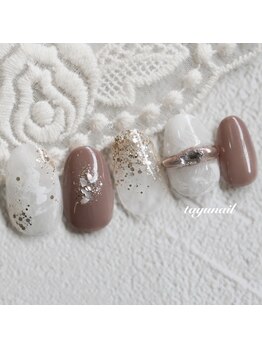 たゆ ネイル(たゆnail)/パラジェルインクホワイトネイル