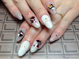 バレンタインネイル