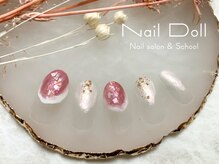ネイルドール(Nail Doll)/ほろラメのニュアンスフレンチ