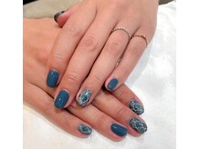 ヘアアンドネイル ミューズ 新浦安店(HAIR&NAIL MUSE)/サファイアブルー手描きタイル柄