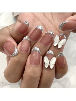 グリーディ(greedy)/ガラスフレンチ×蝶々