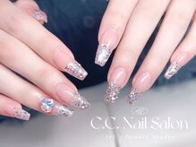 シーシーネイルサロン 池袋(C.C.Nail salon)/長さ出しラメグラ