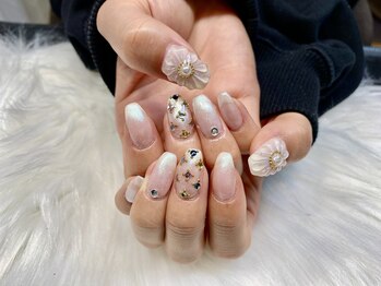 ぷっくりお花ネイル