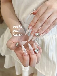 ワンホンネイル　ロングネイル