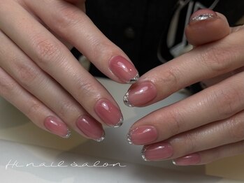 ハイネイル 池袋(Hi nail)/上品なガラスフレンチ