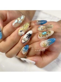 アンド アール(and.R)/夏詰め込みネイル