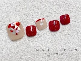 131. フット　ハート　ネイル