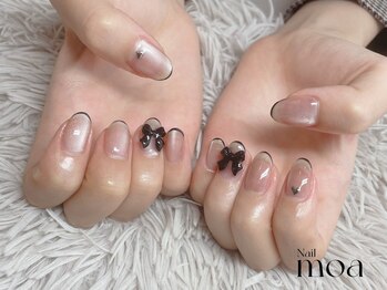 モア(moa)/スキニーフレンチ　リボン