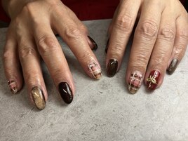 バレンタインネイル