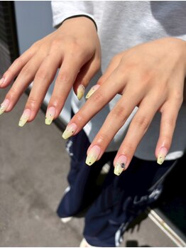 夏色グラデーションネイル