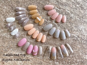 サロン ザ トップ(Salon the Top)の写真/【Ai担当・丁寧ケア込定額Sコース¥5500!】自爪の負担を抑えた爪に優しい施術☆絶妙ニュアンスアートが満載!