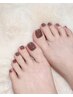 【足先に大人っぽさを】フットパウダーネイル　¥8,500