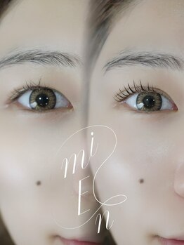 miEn【ミエン】[まつげパーマ/フラットラッシュ]の写真/【大人女性に大人気】自まつ毛を活かしたナチュラルで上品な目元へ♪すっぴんでも浮かない自然な仕上がり