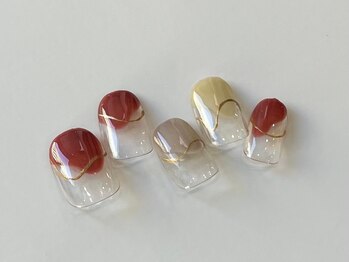 ネイルメゾン 天神店(NAIL MAISON)/塗りかけラインゴールド¥7000