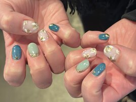 グリーン系フラワーニュアンス