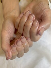 ラメフレンチネイル