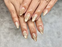 ネイル アイラッシュ 彩 熊谷店/ミラー×押し花