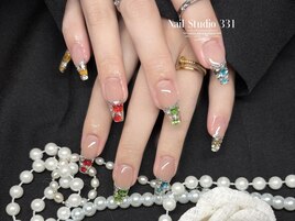 夏カラフル埋め込みストーン☆