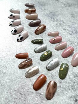 ネイルドゥマルシェ(Nail du Marche)の写真/10種類のトレンドネイルがそろう定額コース☆人気のマグネット・ミラー・グラデーションなどデザイン豊富♪