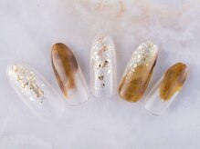ネイルプラザ 河原町OPA店(NAIL PLAZA)/ラメ×べっ甲ネイル