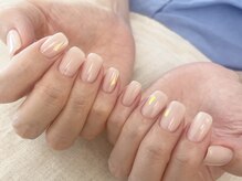 エムスラッシュ ネイル センター北店(M.SLASH)/パラジェル ホワイトオーロラ