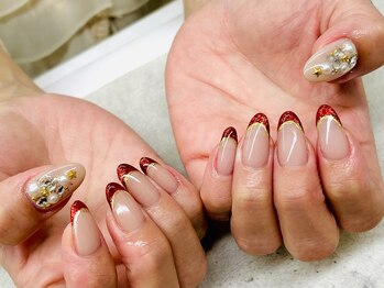 ネイルサロン ドゥ(Nail Salon Doux)/【ほり】大人のクリスマスネイル