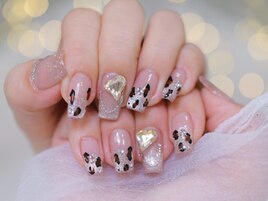 持ち込み　ヒョウ柄ネイル