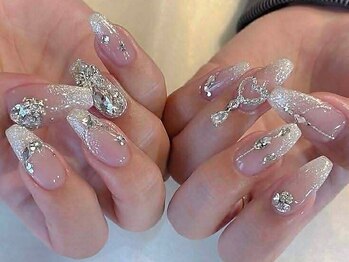 禅ビューティー ネイル(Zen beauty nail)の写真/特別な日は指先まで主役級にドレスアップ★【長さだし×パーツつけ放題】で写真映え間違いなしの華やかさ♪