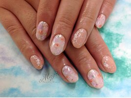 小花柄ネイル