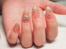 ビューティトリップ(Beauty TRIP)/チークネイルとシルバーフレンチ