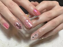 デューネイルスタジオ(dew nail studio)/推しピンクネイル