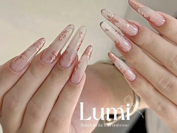 ルミネイル 大宮東口店(Lumi Nail)/ロゼ葉の霞グラデ