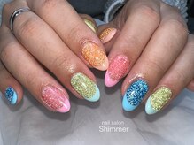 シマー(Shimmer)/フラッシュネイル×フレンチ