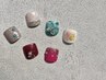 【平日１２～16時限定】フットワンカラー+親指アート　オフ無￥6880