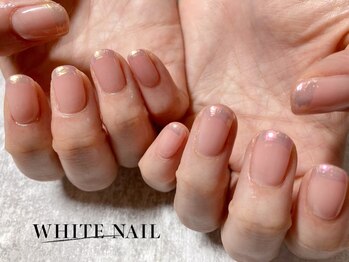 ホワイトネイル 武蔵小杉店(WHITE NAIL)/オーロラミラーフレンチ