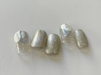 ネイルメゾン 天神店(NAIL MAISON)/ラメキラゴールド塗りかけ¥7000
