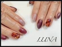ネイルアンドまつ毛エクステ ルーナ 八王子店/☆大人のべっ甲柄秋ネイル☆