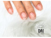 アークヘアーダイ ネイル アンド アイラッシュ(ARK HAIR DAI)/マグフレンチ（ラメライン追加）