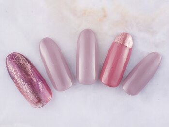 ネイルプラザ 河原町OPA店(NAIL PLAZA)/ミラー×ニュアンスネイル
